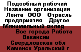 Подсобный рабочий › Название организации ­ Лента, ООО › Отрасль предприятия ­ Другое › Минимальный оклад ­ 22 500 - Все города Работа » Вакансии   . Свердловская обл.,Каменск-Уральский г.